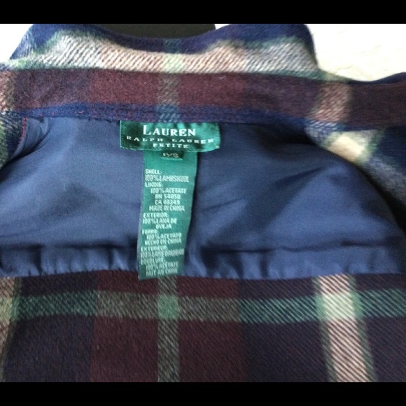 Lauren Ralph Lauren Petite Lambwool Shirt Jacket. - Picture 6 of 13